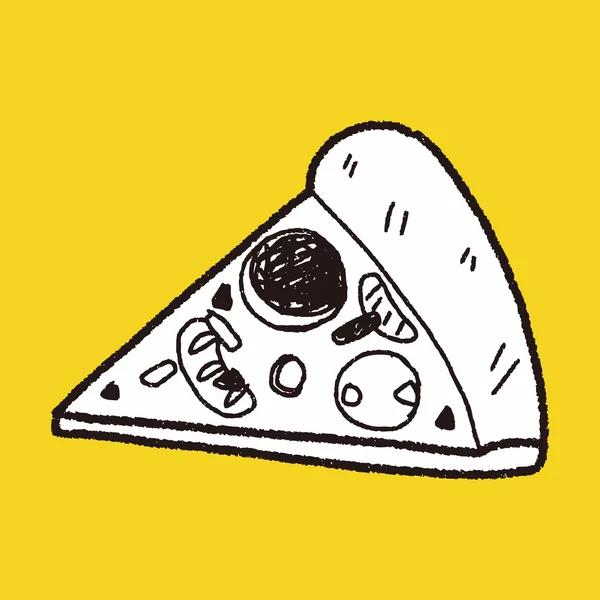 Doodle pizza — Wektor stockowy