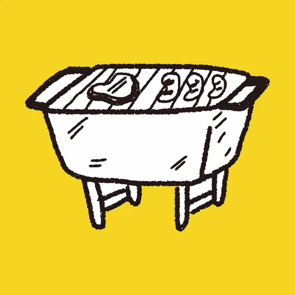 Doodle del BBQ — Vettoriale Stock