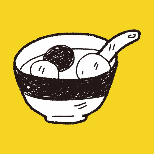 饺子涂鸦 — 图库矢量图片