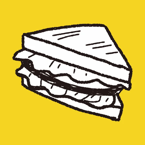 Sándwich de Doodle — Vector de stock