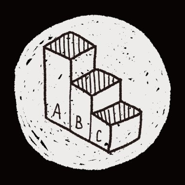 Infographic grafik doodle çizim