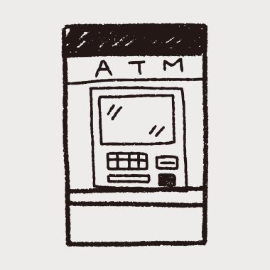 ATM doodle çizim