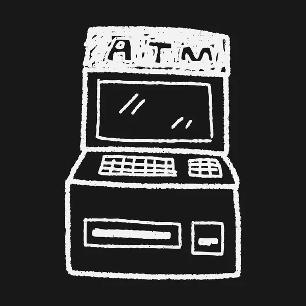 Atm 落書き図面 — ストックベクタ