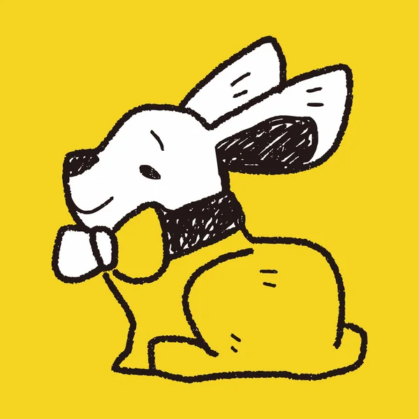 复活节兔子涂鸦 — 图库矢量图片