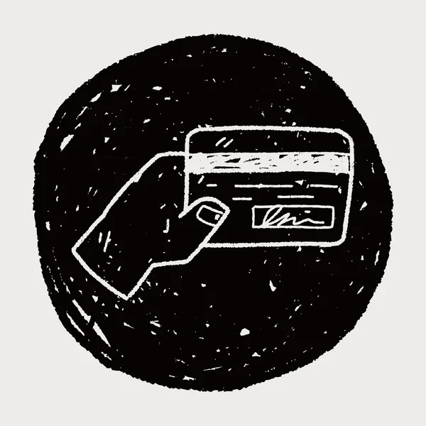 Kredi kartı doodle — Stok Vektör