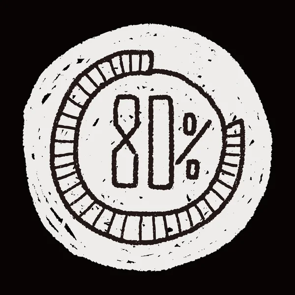 Infografik Diagramm Doodle-Zeichnung — Stockvektor