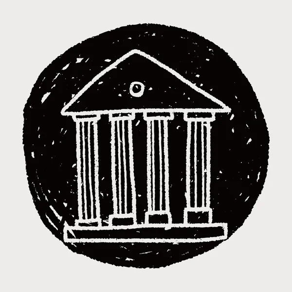 Банк doodle креслення — стоковий вектор