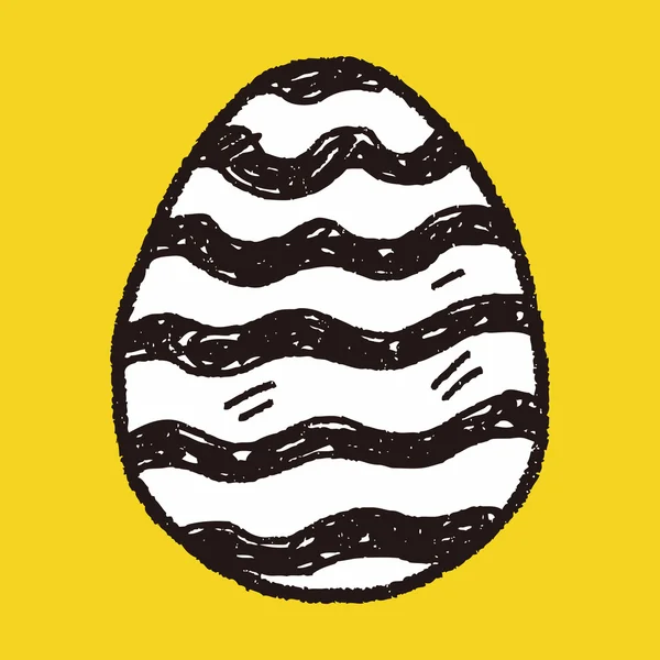 Garabato de huevo de Pascua — Vector de stock