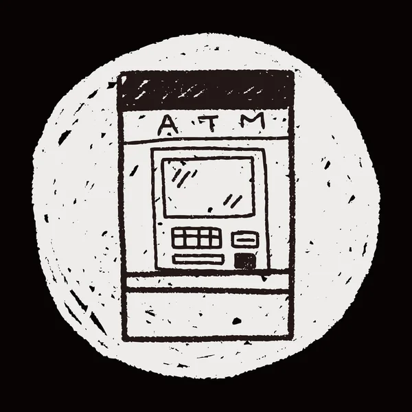 Atm 落書き図面 — ストックベクタ