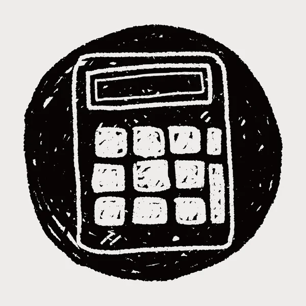 Calculadora de garabatos — Vector de stock