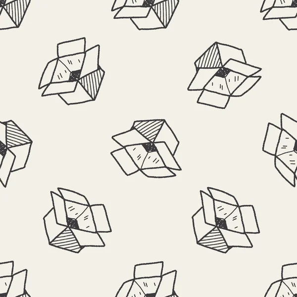 Doodle Box fond de motif sans couture — Image vectorielle