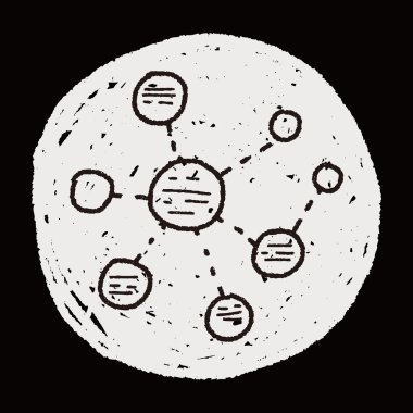 Infographic grafik doodle çizim