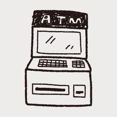 ATM doodle çizim