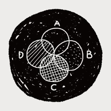 Infographic grafik doodle çizim