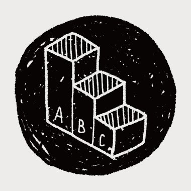 Infographic grafik doodle çizim