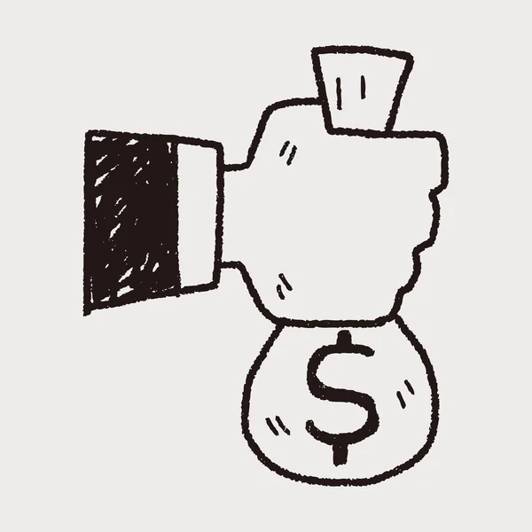 Doodle-Geld — Stockvektor