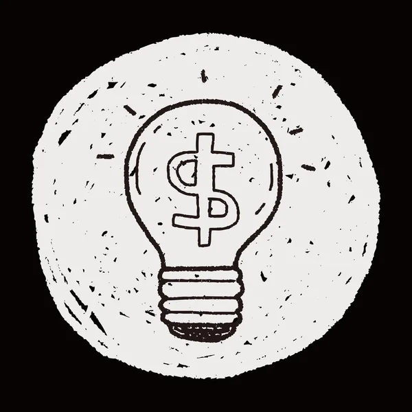 Geld idee doodle — Stockvector