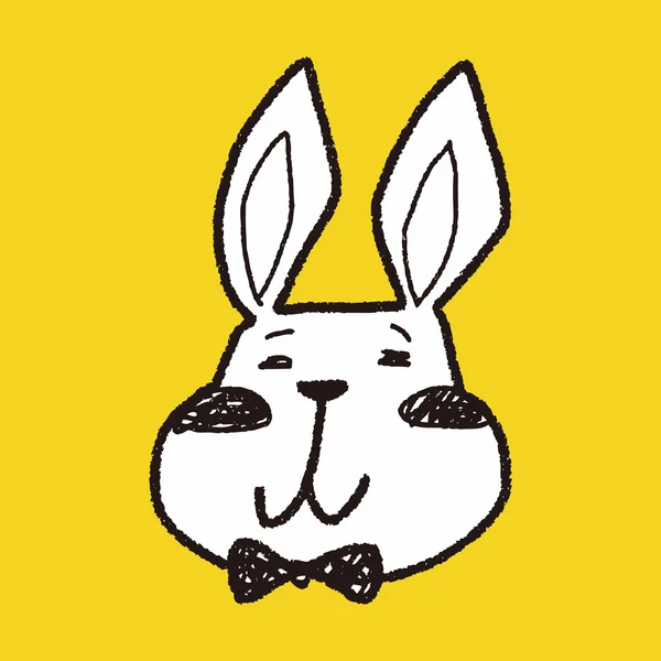 Easter bunny doodle — Stock vektor