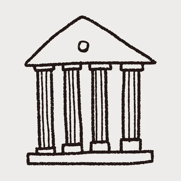 Банк doodle креслення — стоковий вектор