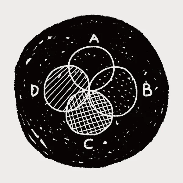 Infographic ritningen med organisationsschemat doodle — Stock vektor