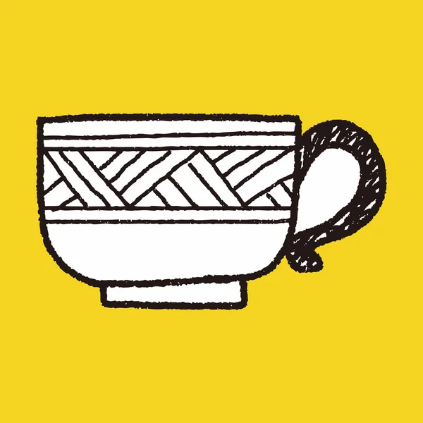 Kaffeebecher-Doodle — Stockvektor