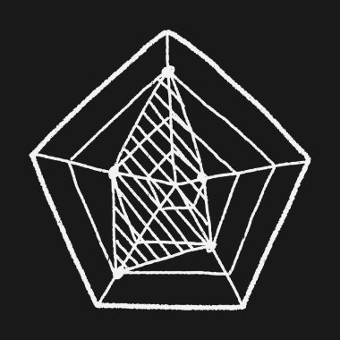 Infographic grafik doodle çizim