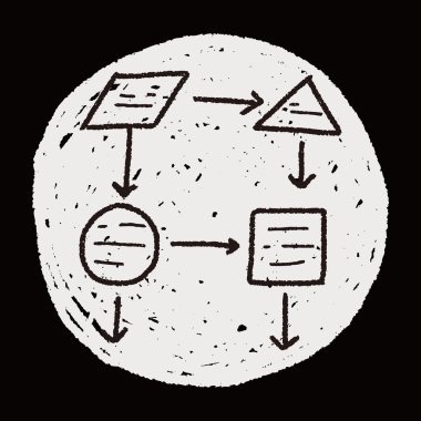 Infographic grafik doodle çizim