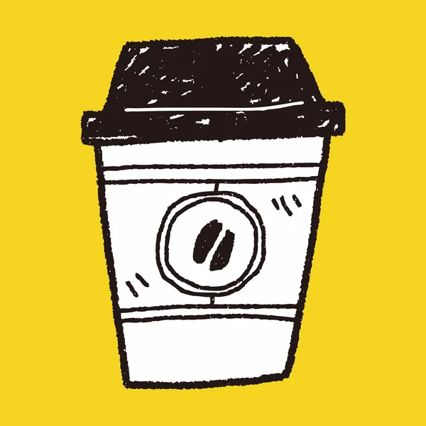 Kaffee-Doodle — Stockvektor