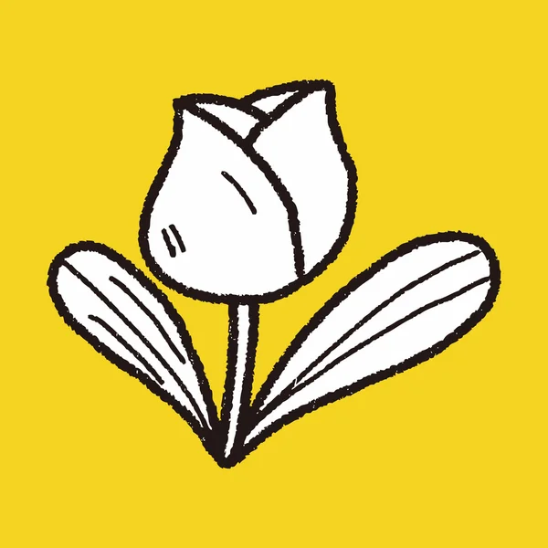イースターの装飾花の落書き — ストックベクタ