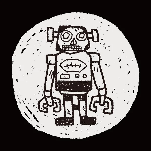 Roboter-Doodle — Stockvektor