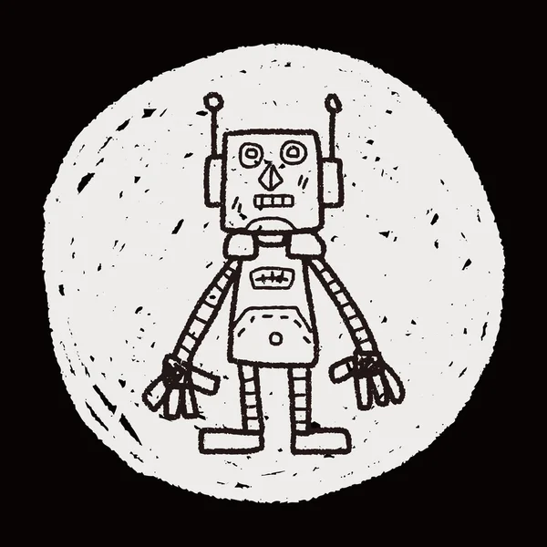 Doodle robot — Image vectorielle