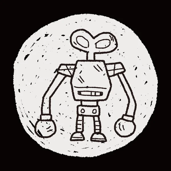 Roboter-Doodle — Stockvektor