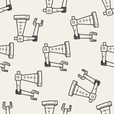 Robot doodle Dikişsiz desen arka plan
