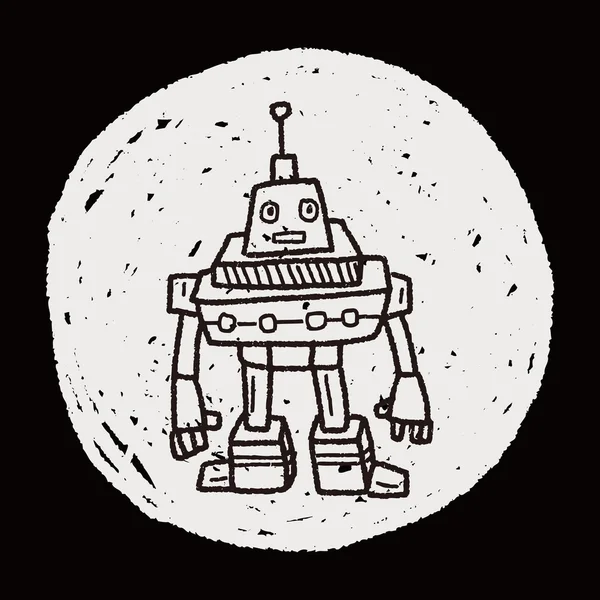 Robot doodle — Stok Vektör