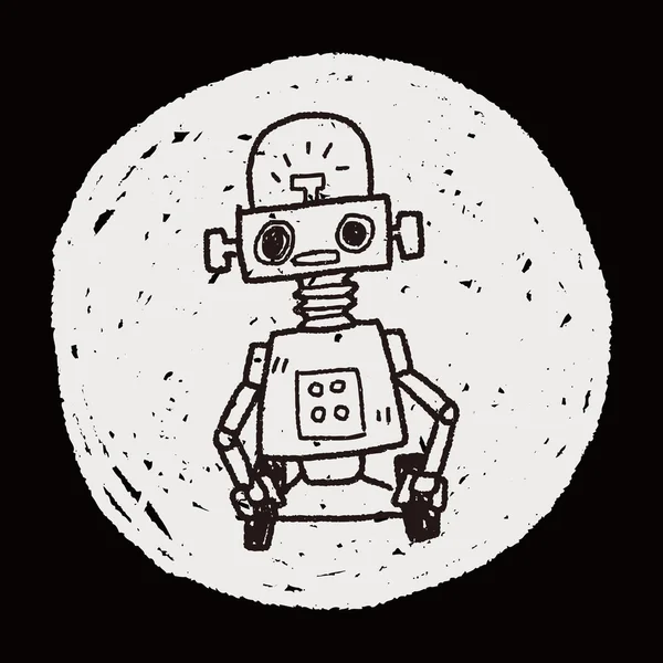 Doodle robot — Image vectorielle