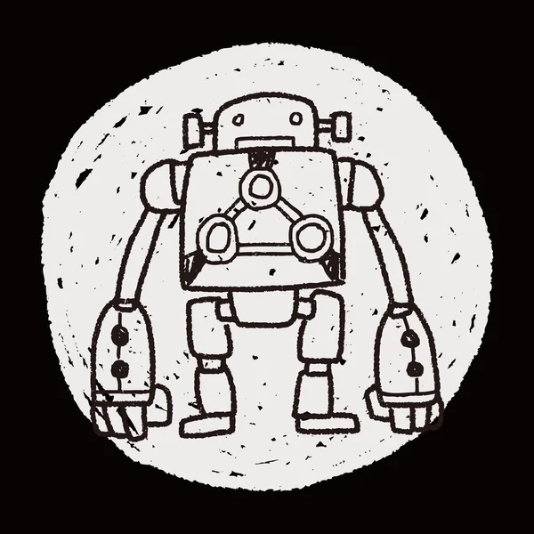 Robot doodle — Stock vektor