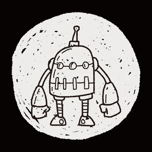 Roboter-Doodle — Stockvektor