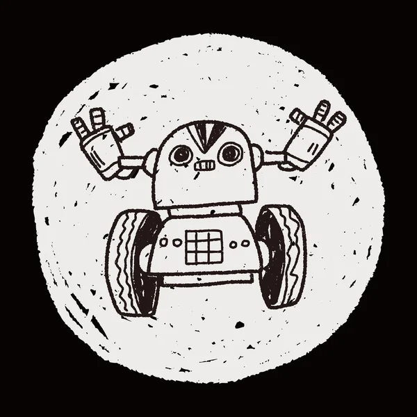 Roboter-Doodle — Stockvektor