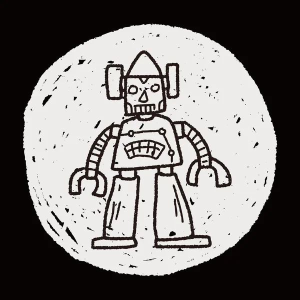 Roboter-Doodle — Stockvektor