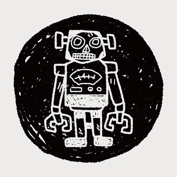 Doodle robot — Image vectorielle