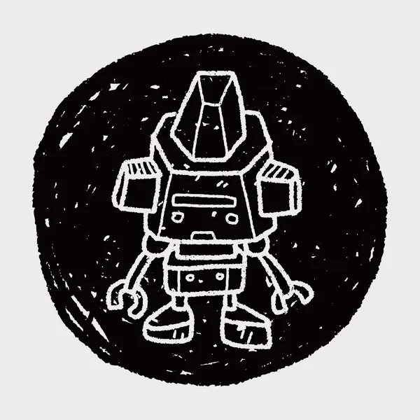 Roboter-Doodle — Stockvektor