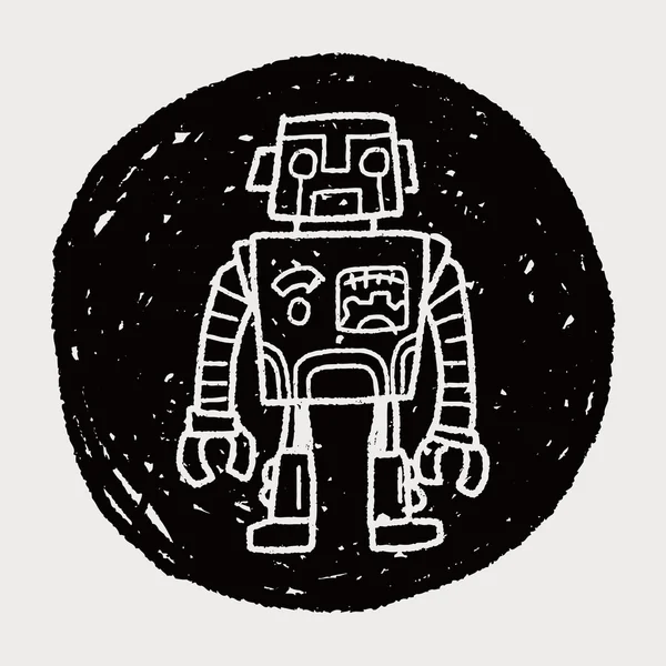 Robot doodle — Stok Vektör