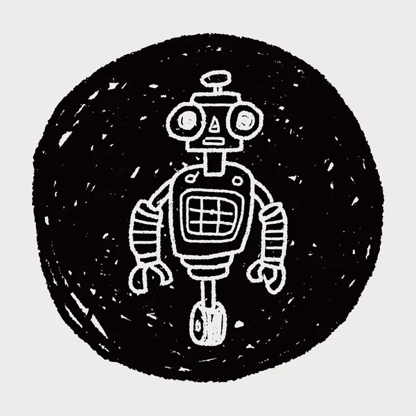 Roboter-Doodle — Stockvektor