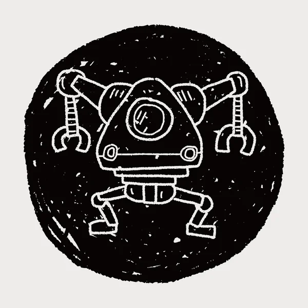 Robot doodle — Stockvector