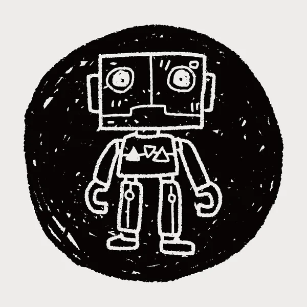 Robot doodle — Stok Vektör