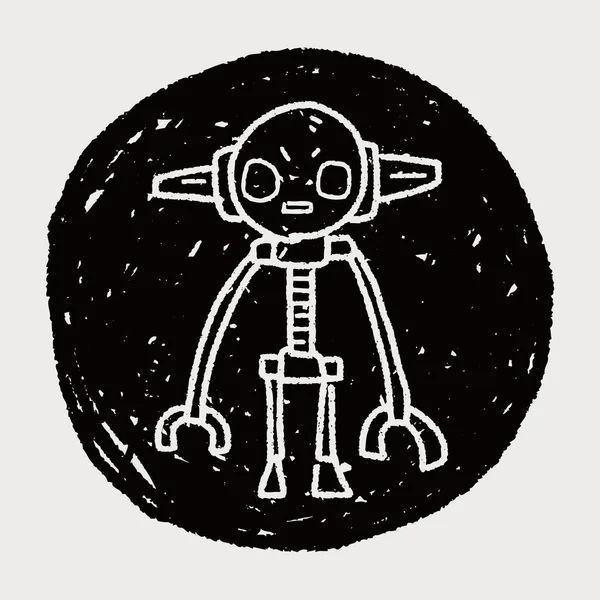 Doodle robot — Image vectorielle