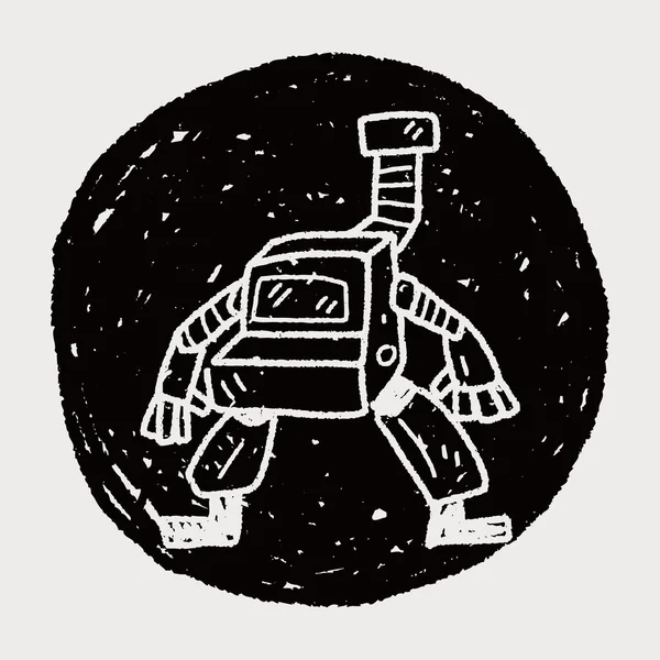 Roboter-Doodle — Stockvektor