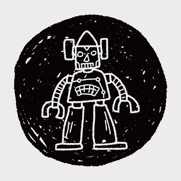 Roboter-Doodle — Stockvektor