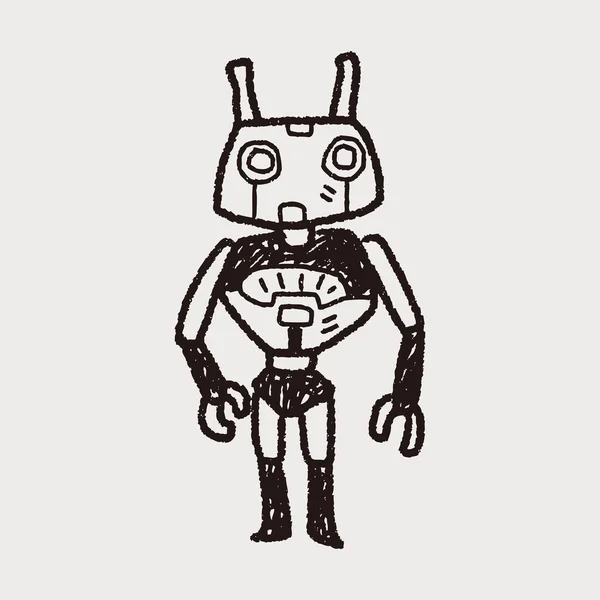 Roboter-Doodle — Stockvektor