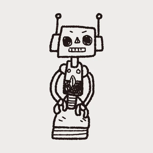 ロボットの落書き — ストックベクタ